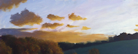 how to paint clouds tutorial with Mark Waller