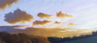 how to paint clouds tutorial with Mark Waller